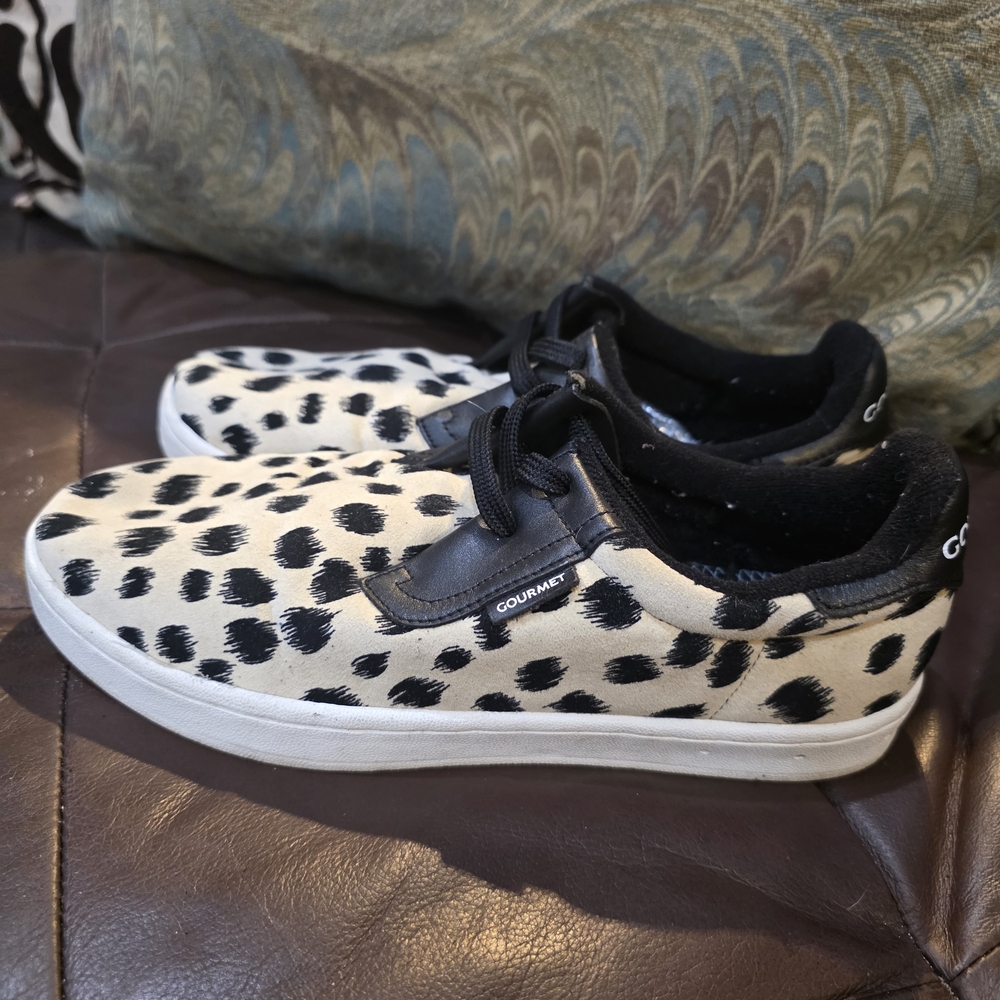 Dalmatian Print Low-Top Sneakers for Men - Black & White